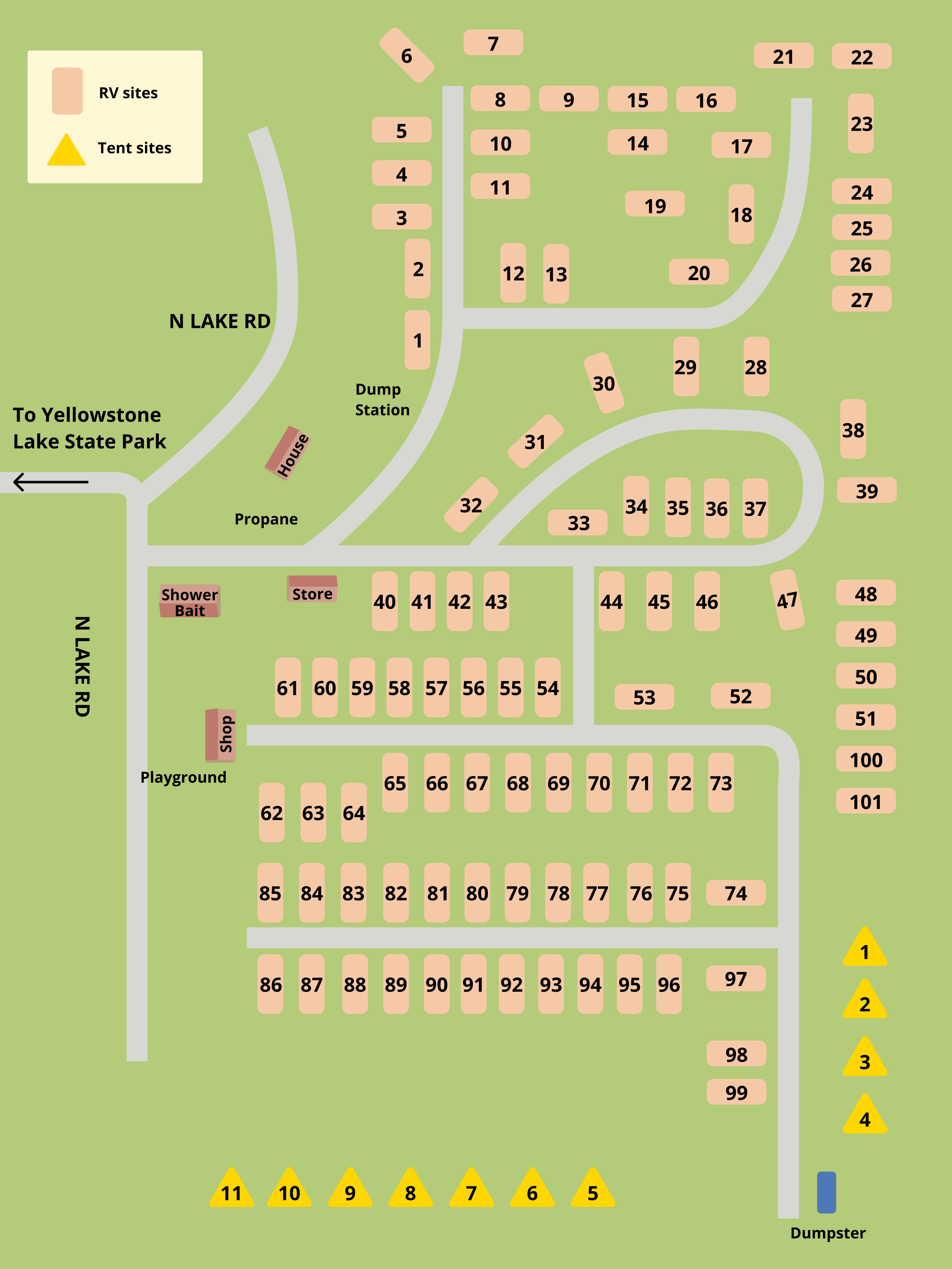 Yellowstone Lake Chalet Campground